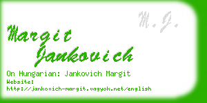 margit jankovich business card